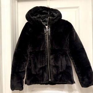 Abercrombie & Fitch faux fur jacket with hood
